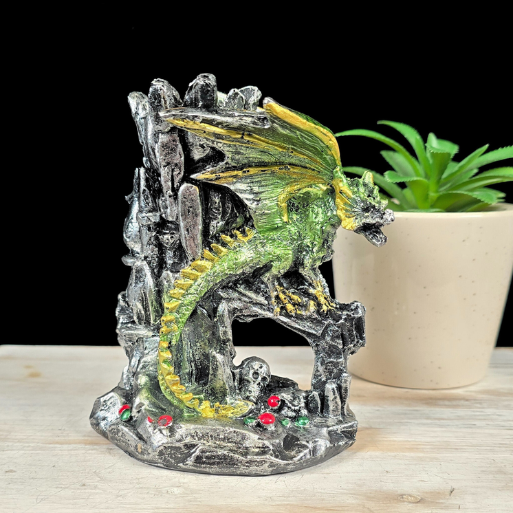 Green Dragon Castle Sphere Stand