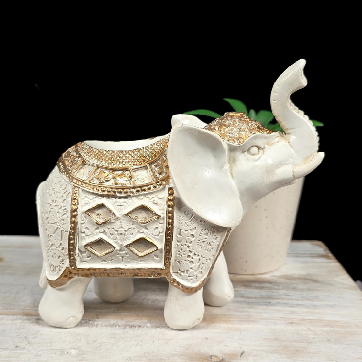 Large White Elephant Sphere Stand