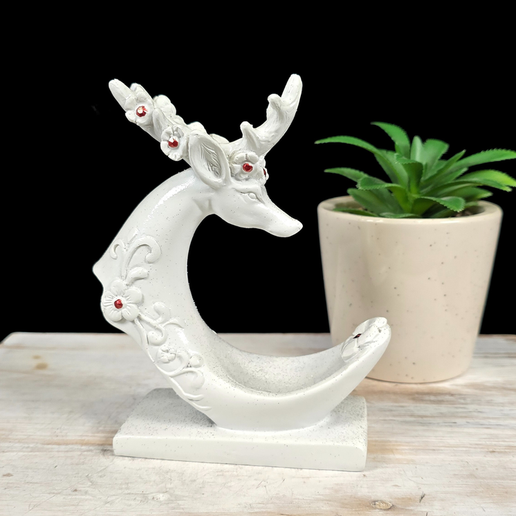 White Deer Double Sphere Stand