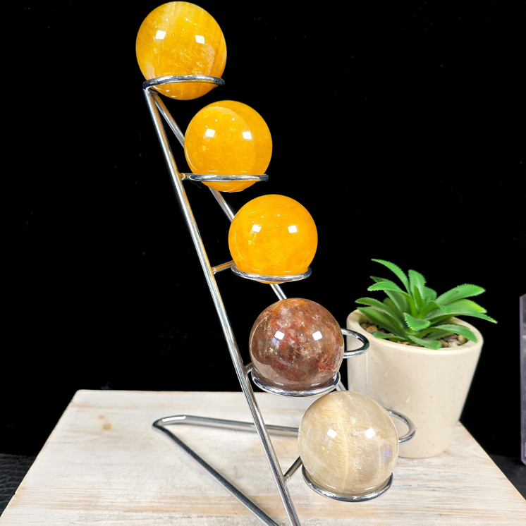 Silver 7 Sphere Metal Stand
