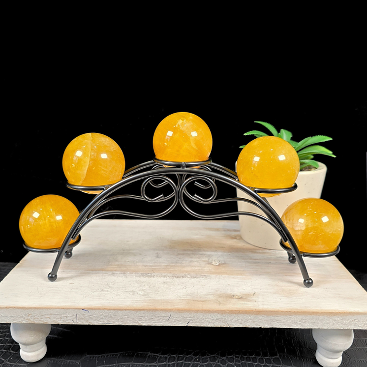 Black 5 Sphere Arch Metal Stand