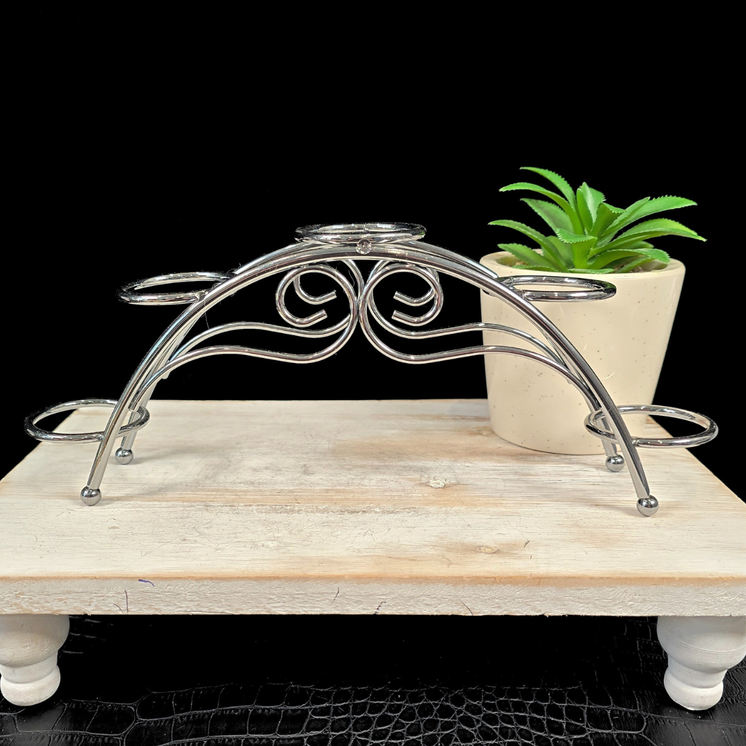 Silver 5 Sphere Arch Metal Stand