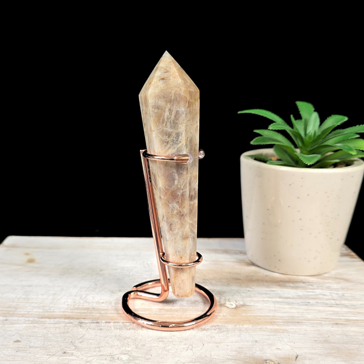 Small Rose Gold Metal Wand Stand