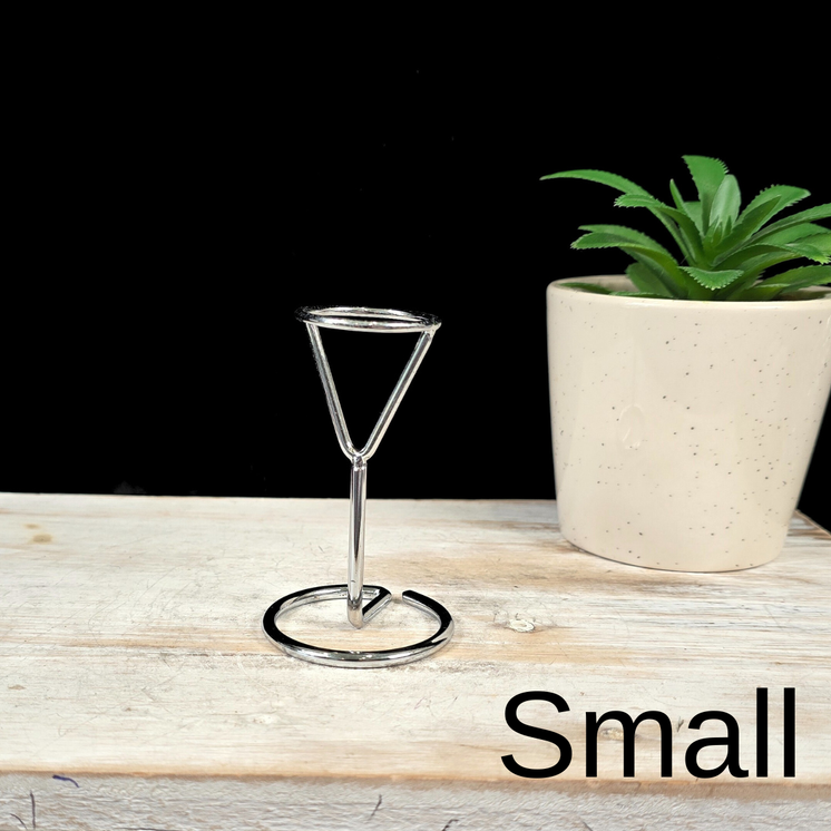 Small Silver Metal Diamond Stand
