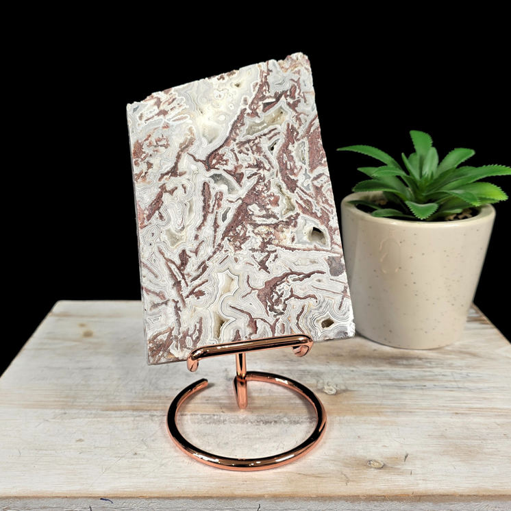 Rose Gold Metal Slice Stand