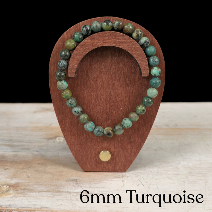6mm Turquoise Gemstone Bracelet