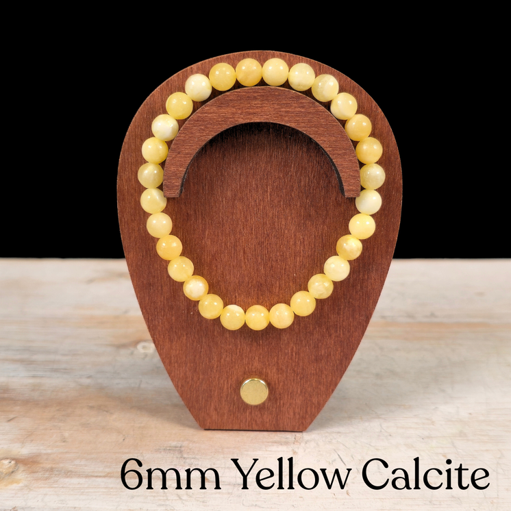 6mm Yellow Calcite Gemstone Bracelet