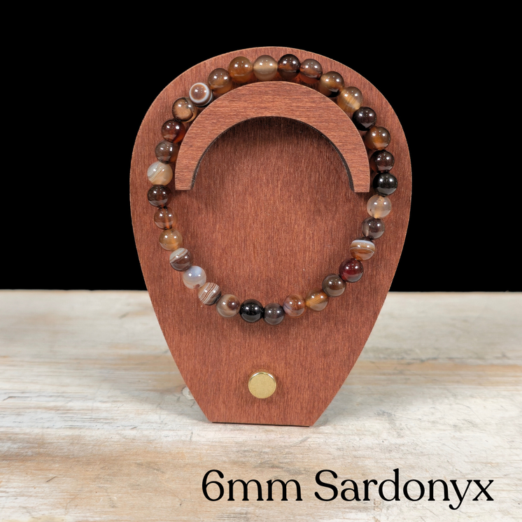 6mm Sardonyx Gemstone Bracelet