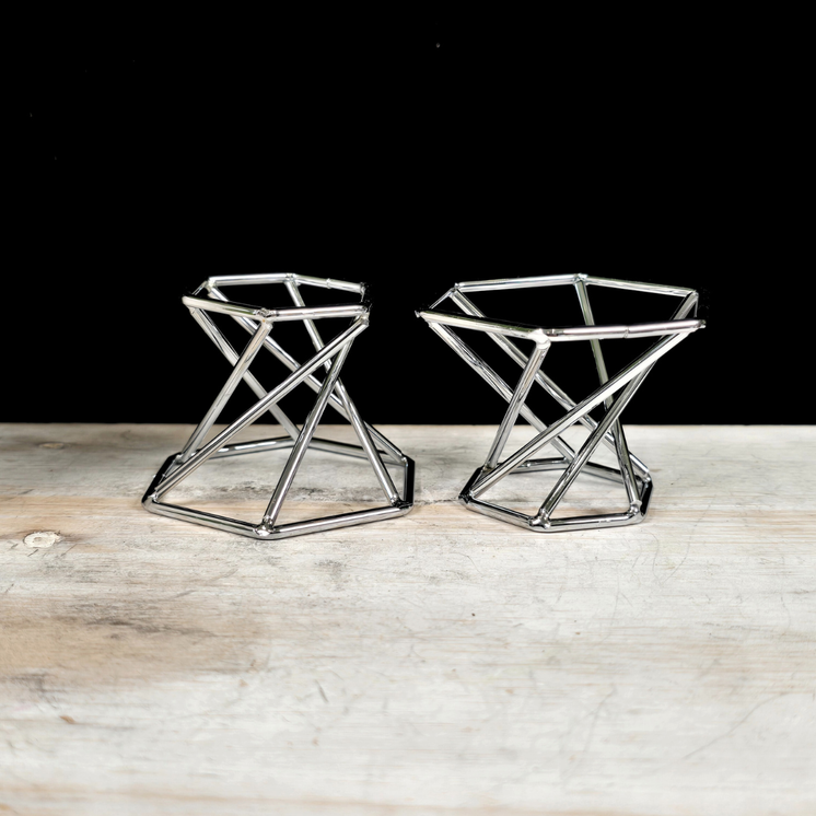 Silver Metal Sphere Stand