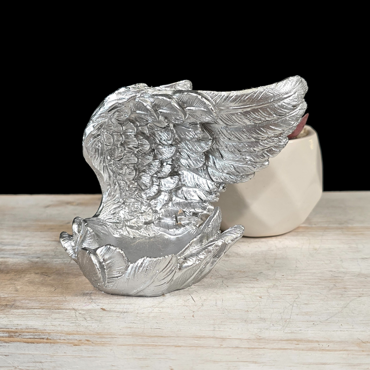 Silver Open Wing Sphere Stand/Trinket Dish 
