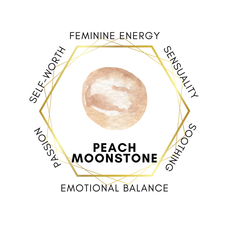 10mm Peach Moonstone Gemstone Bracelet