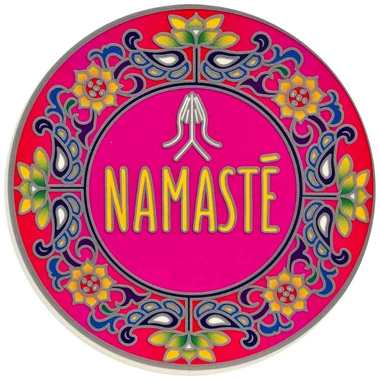 Namaste Mandala 14cmSunseal Glass Sticker