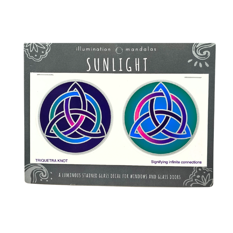 2 x Triquetra Knot 6cm Sunseal Glass Sticker