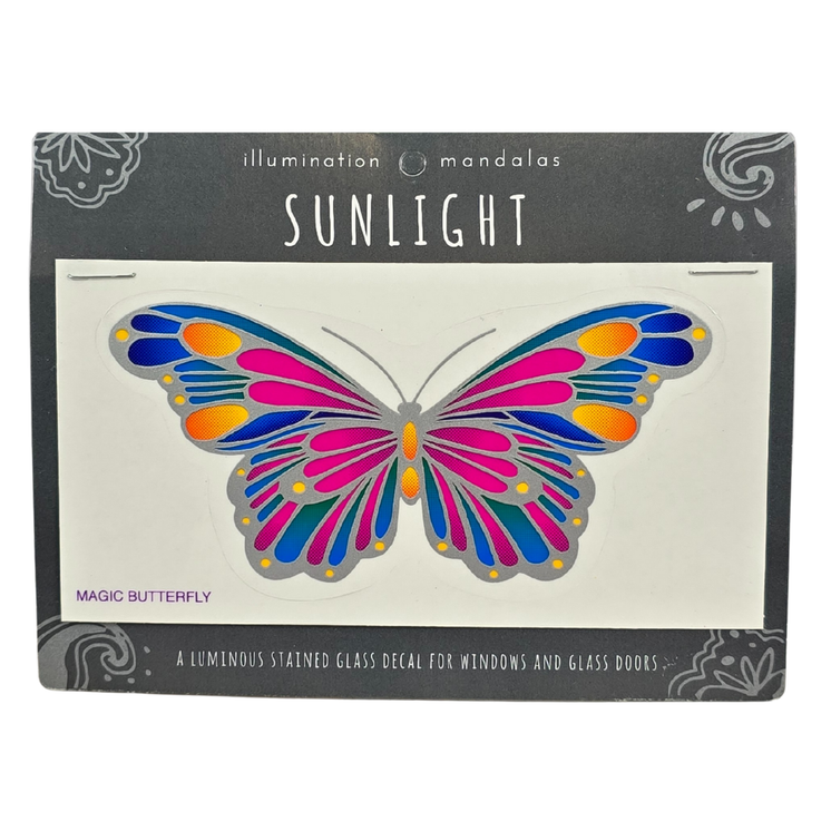 Magic Butterfly 12cm Sunseal Glass Sticker