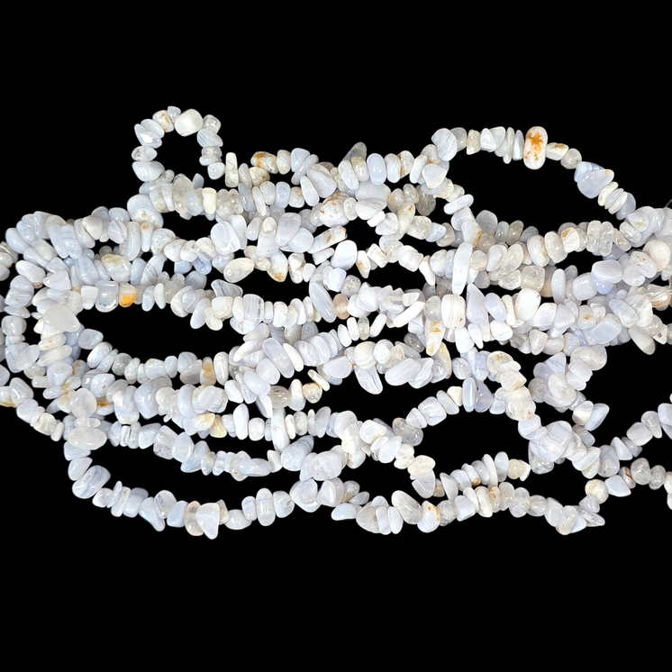 Blue Lace Agate 75cm-80cm Chips Strand