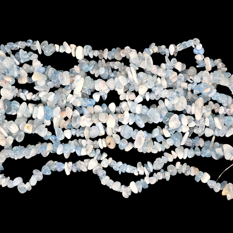 Aquamarine 75cm-80cm Chips Strand