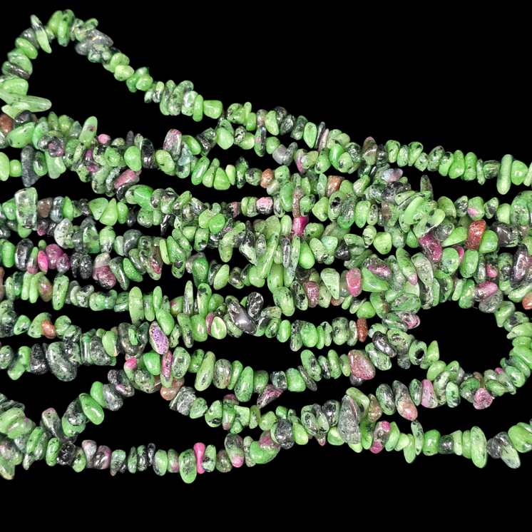 Ruby Zoisite 75cm-80cm Chips Strand