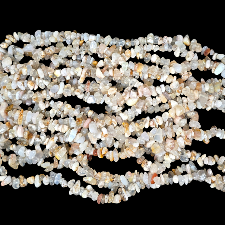 Flower Agate 75cm-80cm Chips Strand
