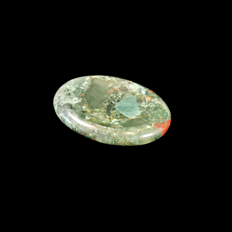 Bloodstone Oval Shape Worry Stone (Thumb Stone)