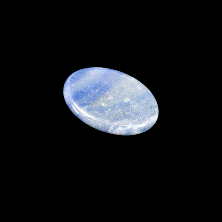 Blue Aventurine Oval Shape Worry Stone (Thumb Stone)