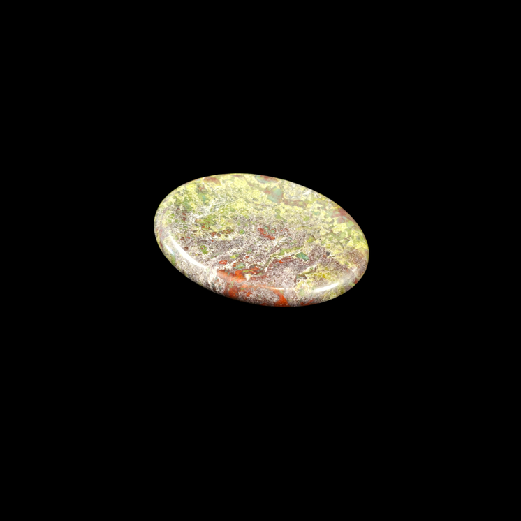 Dragonblood Jasper Oval Shape Worry Stone (Thumb Stone)