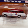 2025 Auto World 1:64 Big Country Collectibles Ultra Red Chase Gulf 1963 Chevy II Nova 400 Wagon 