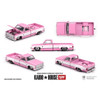 PREORDER: Kaido House x Mini GT Chevrolet Silverado Dually Vintage Spec V2 – Pink with White KHMG243 ETA AUGUST 