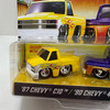 Car Tuned 1/64 Just Truckin 87 Chevy C10 & 90 Chevy 454 SS 2 Car Set Series 9 