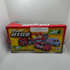 Car Tuned 1:64 Rigs Hauler Open Cars Transporter with 69 Pontiac GTO Judge & 79 GMC Vandura – Racing Set Series 2B