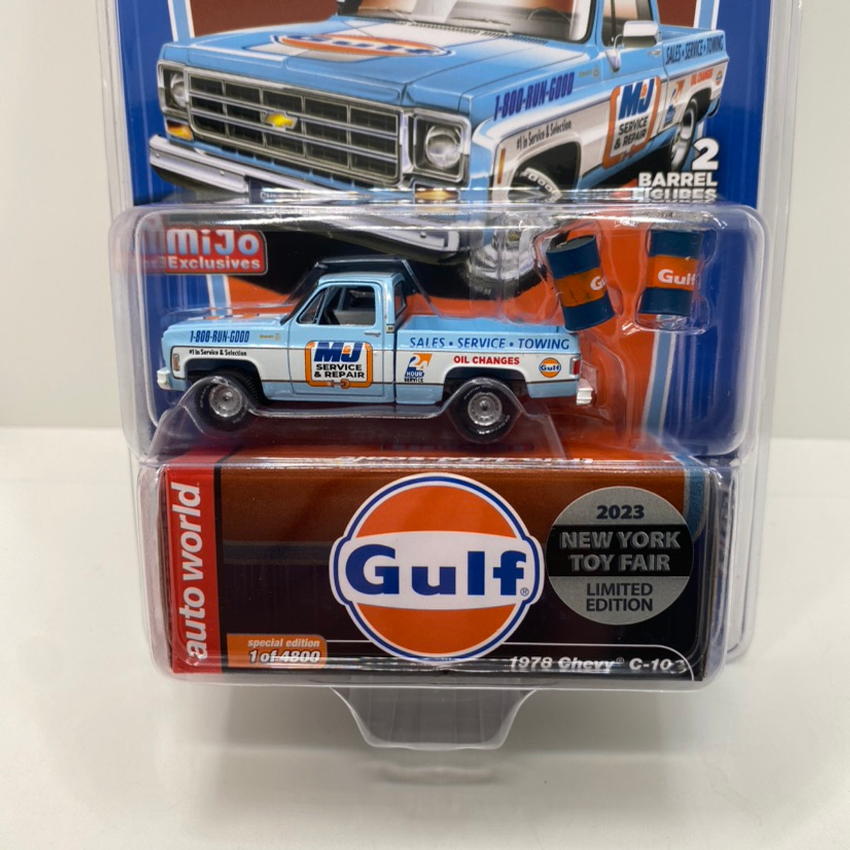 Auto World 1:64 1978 Chevrolet C10 Gulf Oil 2023 New York Toy Fair Special  Limited 4,800 Pieces – Mijo Exclusives