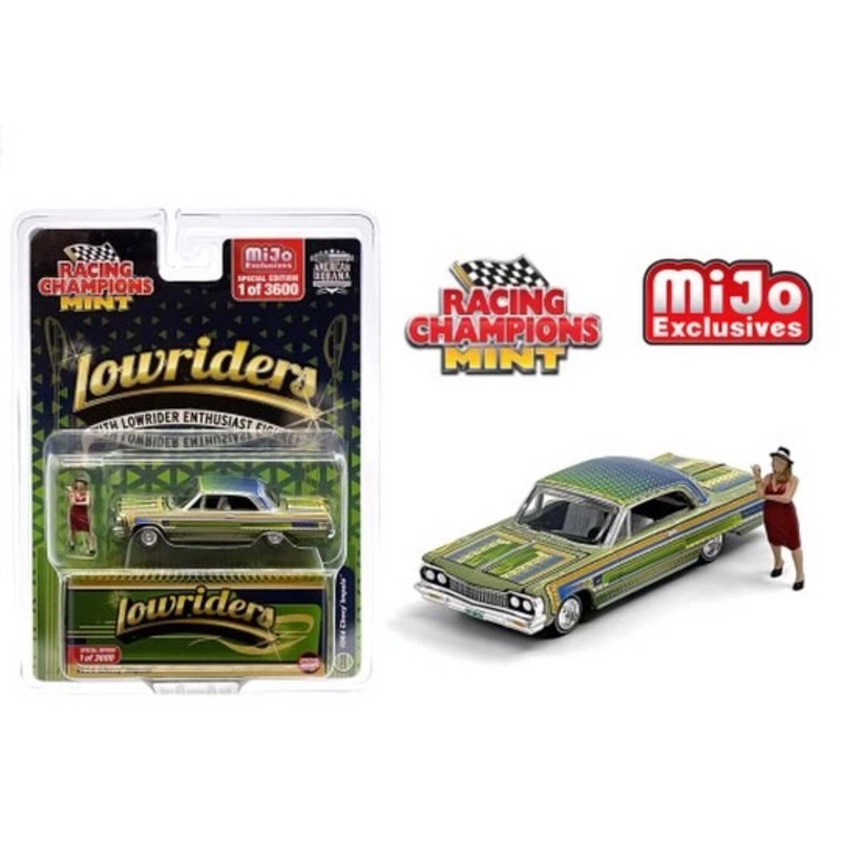 Racing Champions 1:64 Lowriders 1964 Chevrolet Impala SS With American  Diorama Figure Limited 3,600 Pieces – Mijo Exclusives