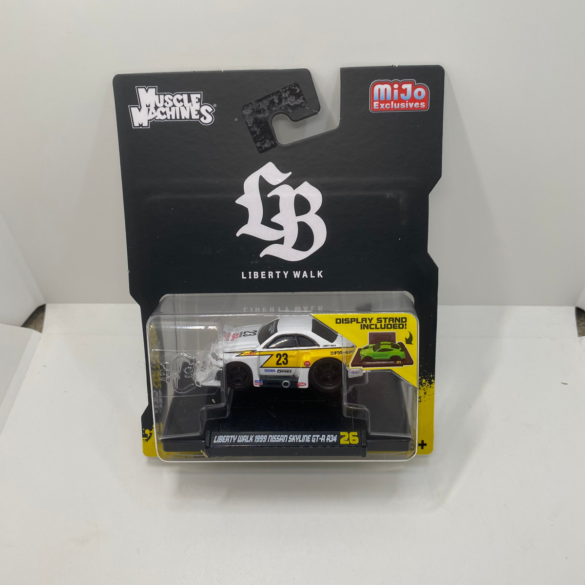 muscle machine Nissan Skyline GT-R ミニカー 1999 NISSAN SKYLINE GT-R R34 #5 LIBERTY WALK BLACK 1/64 BY
