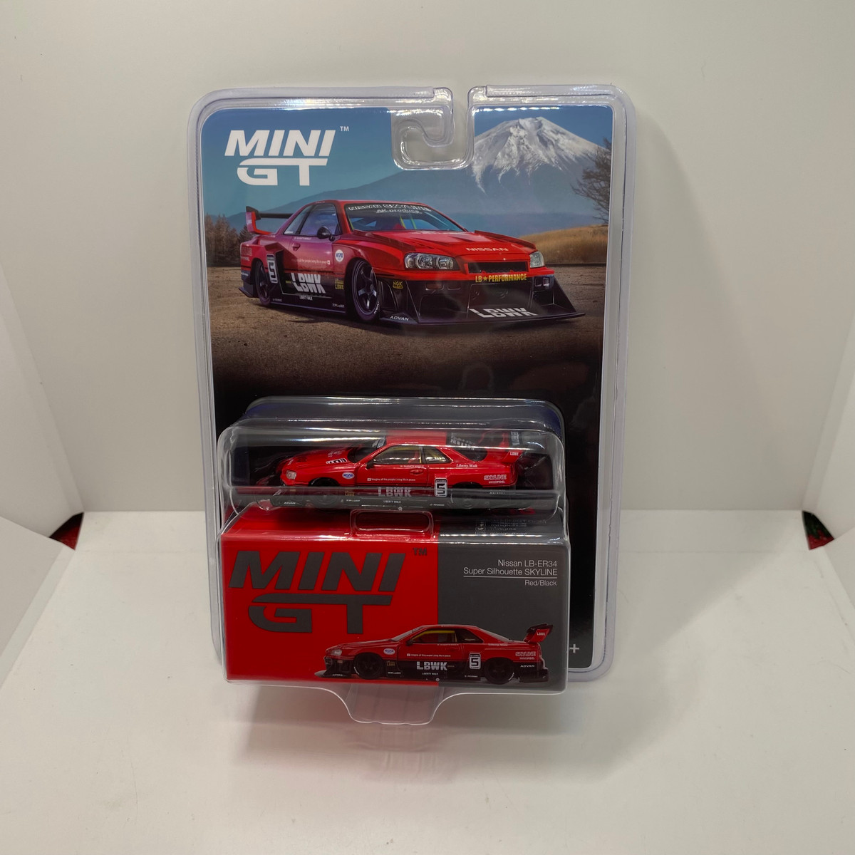 (1点) 「MINI GT」 Nissan LB-ER34 SKYLINE Mini GT 1:64 Nissan LB-ER34 Super Silhouette SKYLINE Black