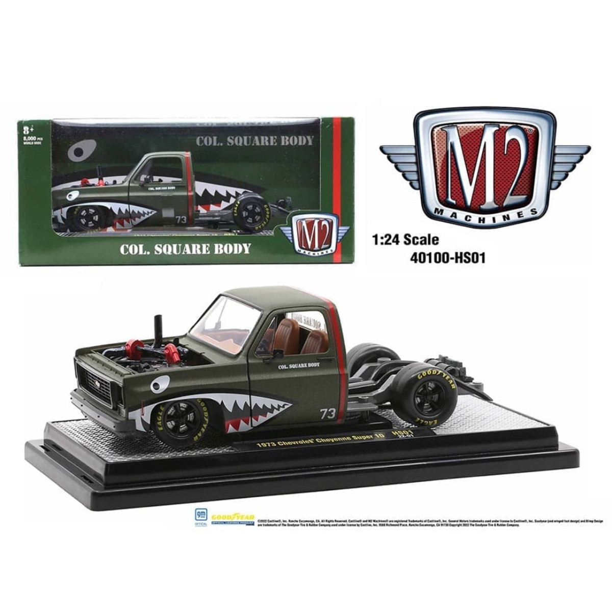 ファッション 通販 M2 Machines SQUAREBODY 10 Super Cheyenne Chevrolet 1973 1:24 ミニカー