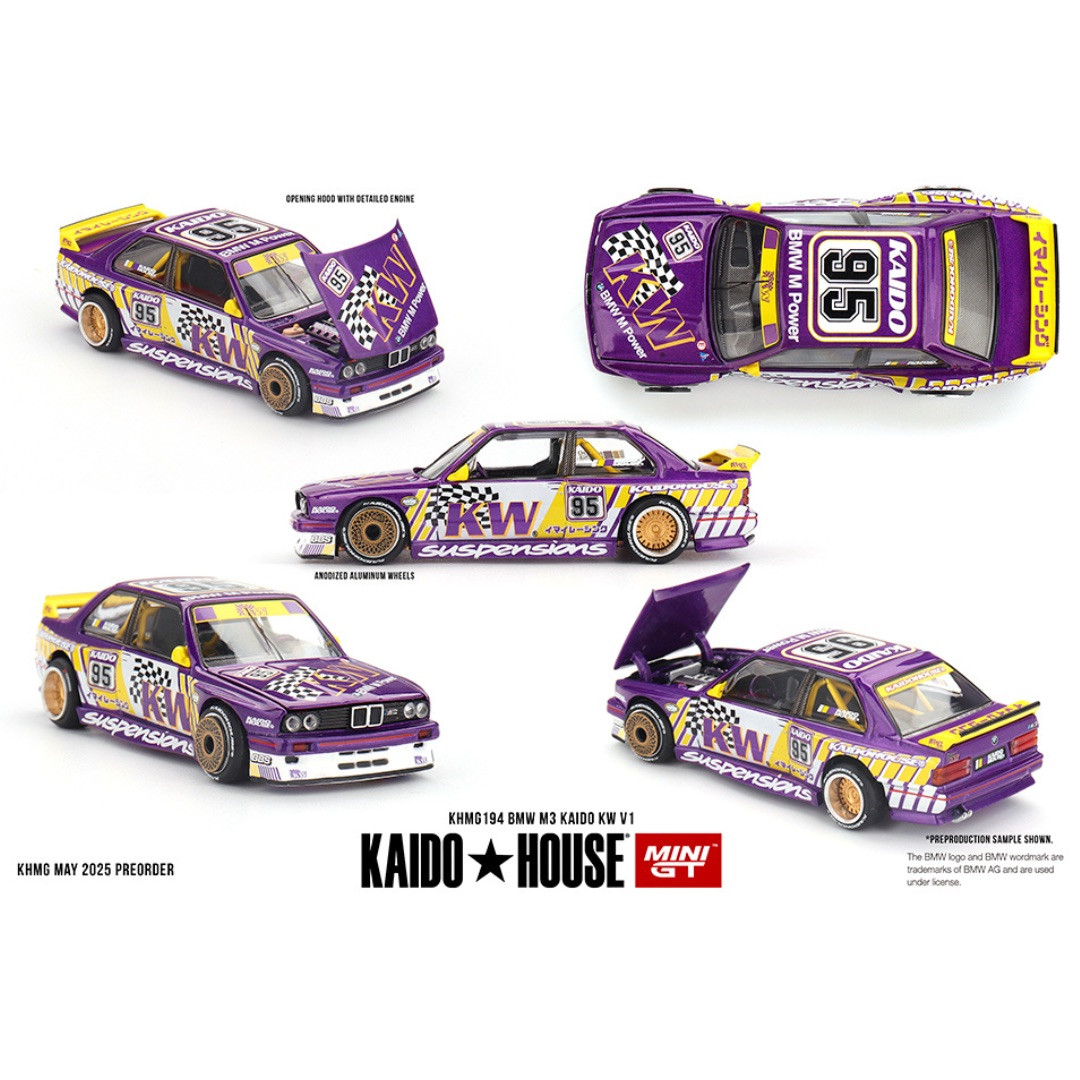 Kaido House x Mini GT 1/64 BMW M3 Kaido KW V1 In Purple - Kev's