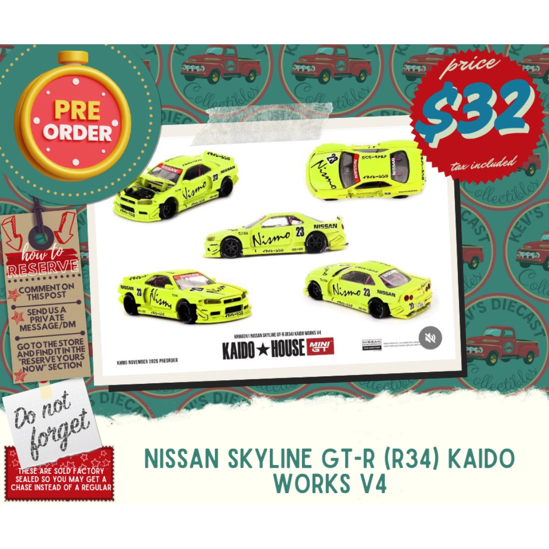 街道ハウス Skyline GT-R(R34) Works V2 (新品未開封) Amazon | KAIDO HOUSE - NISSAN SKYLINE GT-R R34 KAIDO WORKS (V2