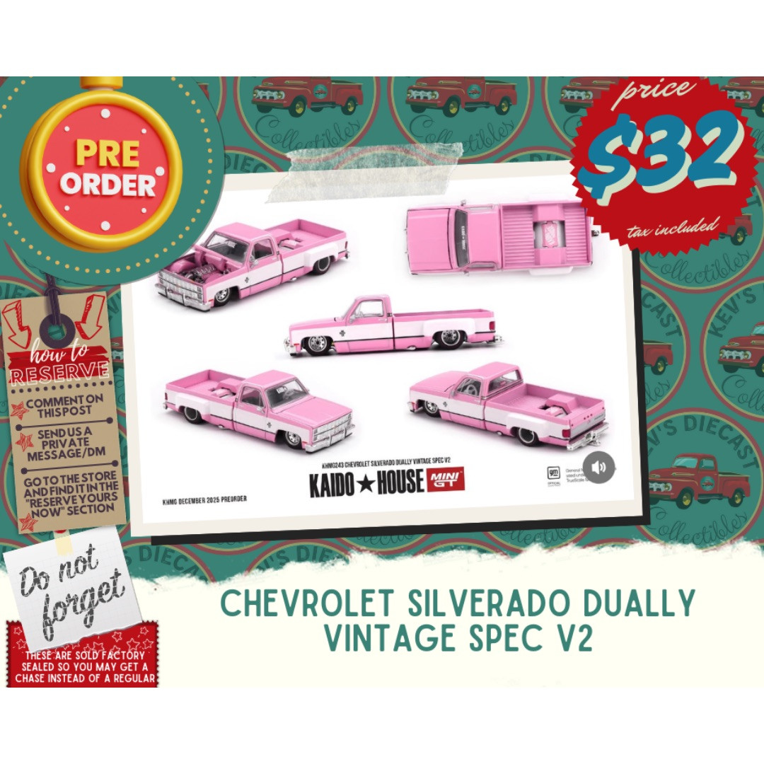 PREORDER: Kaido House x Mini GT Chevrolet Silverado Dually Vintage