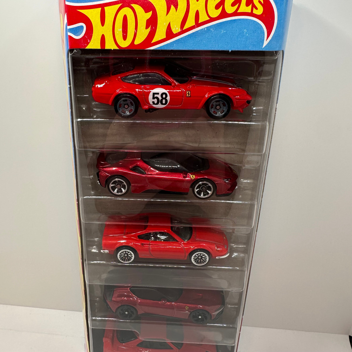2026 Hot wheels 1:64 Ferrari 5 Car Pack - Kev's Diecast Collectibles