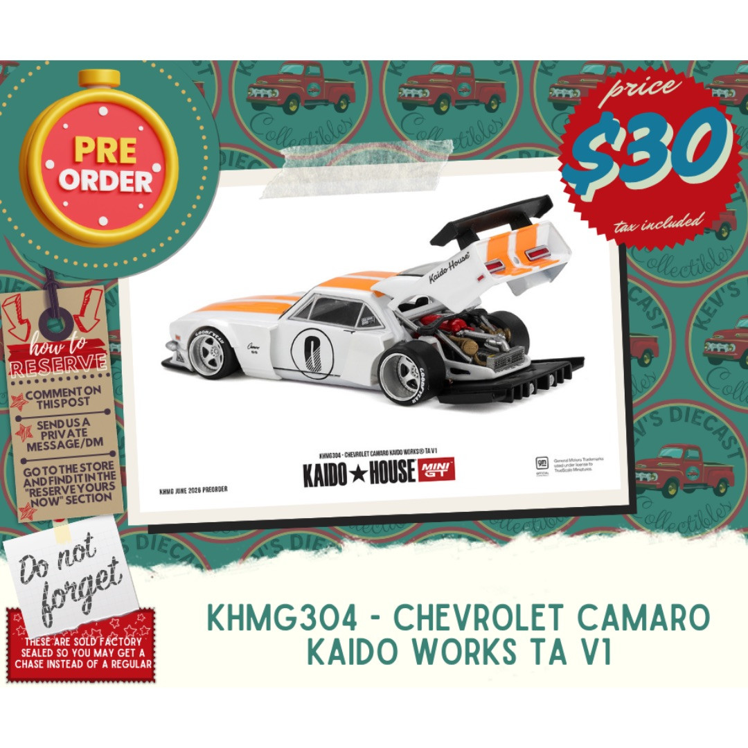 PREORDER: Kaido House x Mini GT 1:64 Chevrolet Camaro KAIDO WORKS