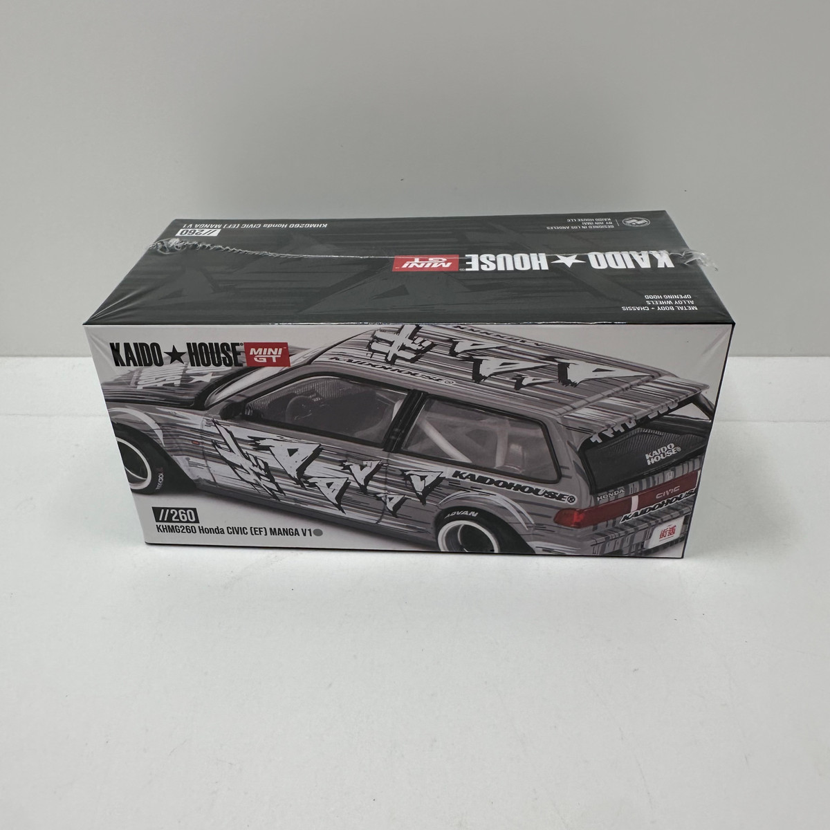 MINI GT 街道ハウス 　シビック Kaido マンガ V1　チェイス Kaido House x Mini GT Honda Civic (EF) Kaido Manga V1 – Silver