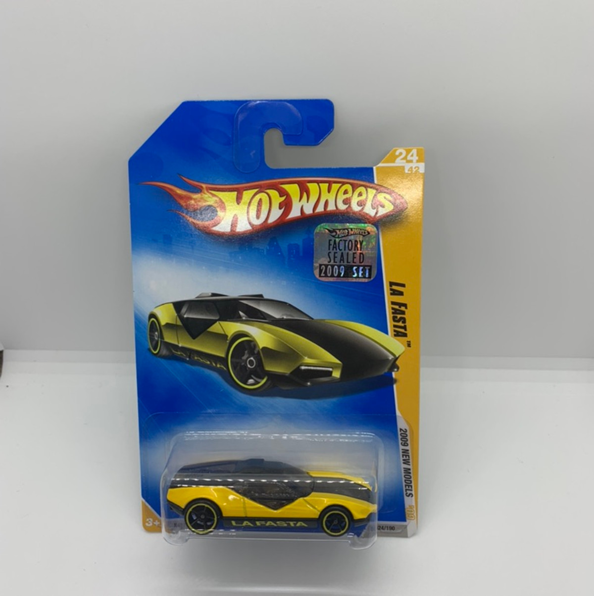 2009 Hot wheels New Models La Fasta Yellow Version With Factory Set Sticker