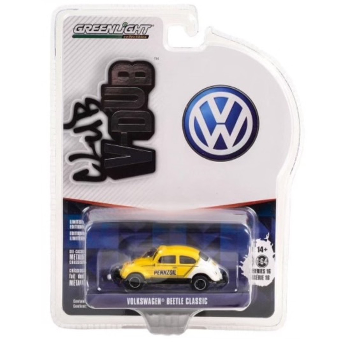 Greenlight Club V-Dub Classic Volkswagen Beetle Pennzoil Racing Series 16 