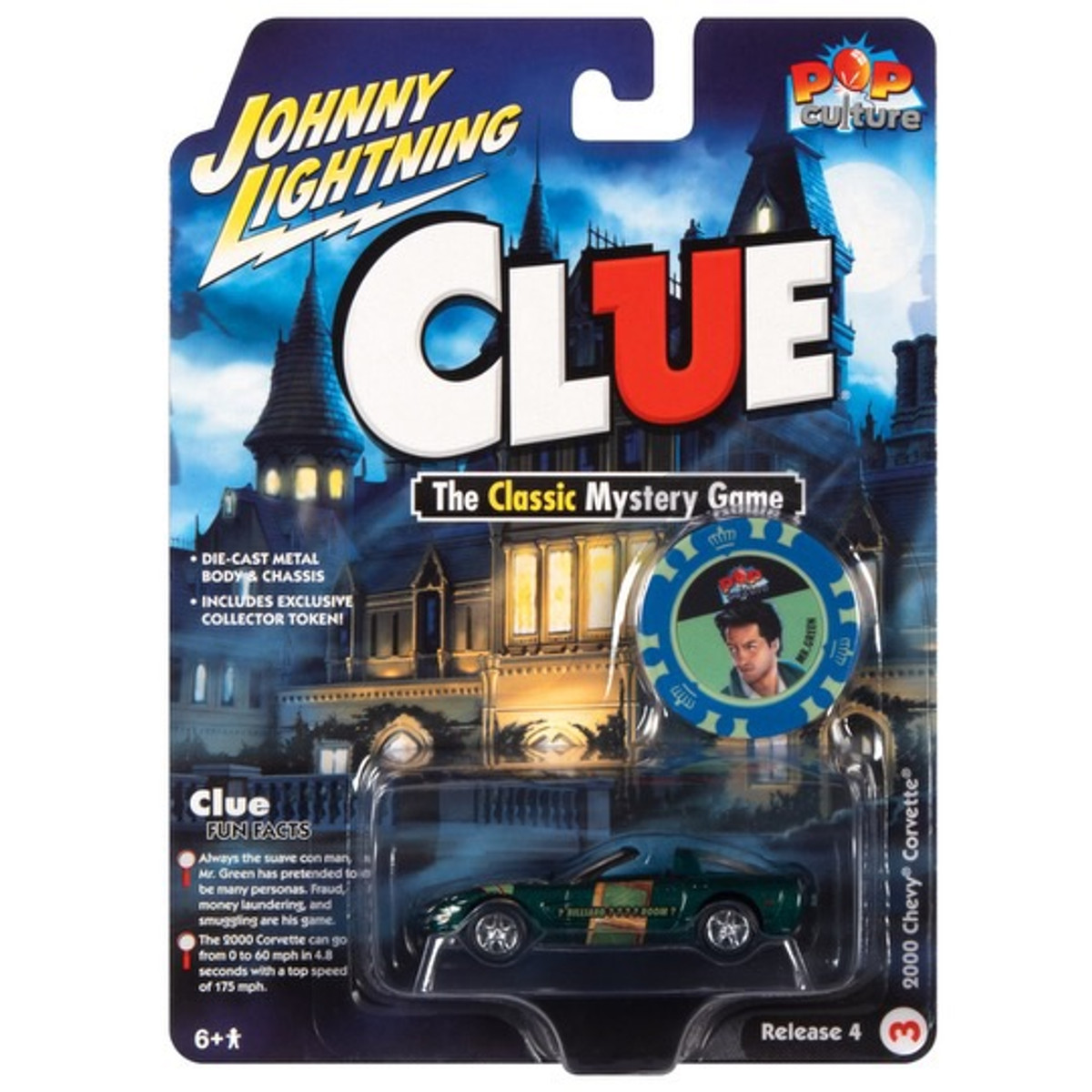 2022 Johnny Lightning Pop Culture Clue 2000 Chevy Corvette Release 4