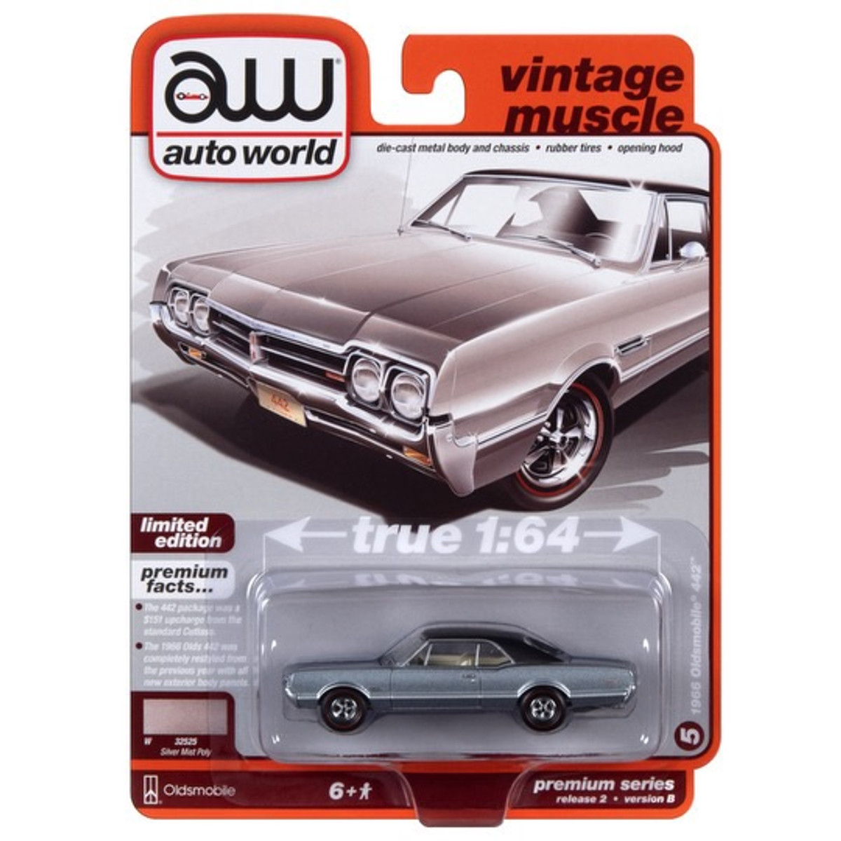 2023 Auto World Vintage Muscle 1966 Oldsmobile 442 Release 2 Version B