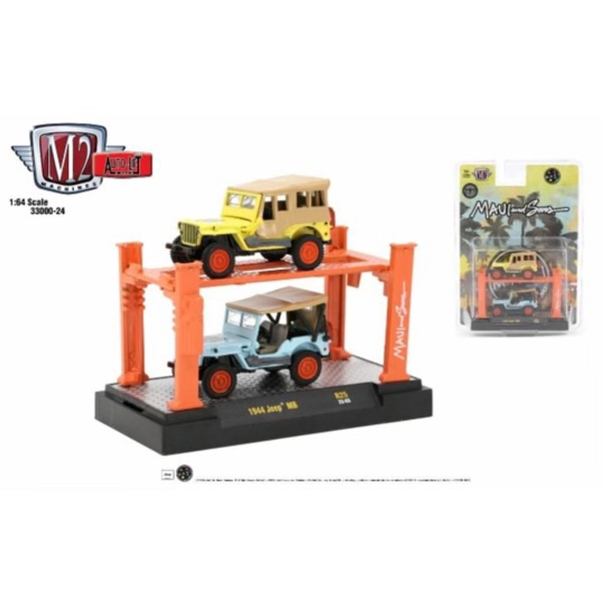 M2 Machines Auto Lift Maui And Sons 1944 Jeep MB Set Of 2 Release 25 