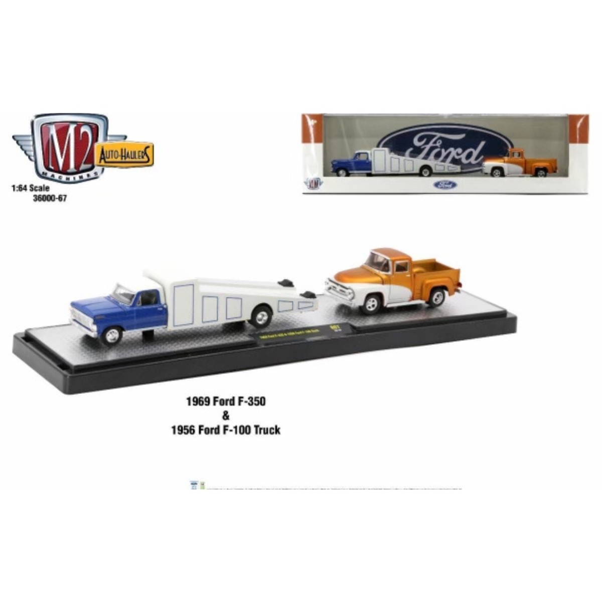 M2 Machines Auto Haulers 1969 Ford F-350 & 1956 Ford F-100 Truck Release 67