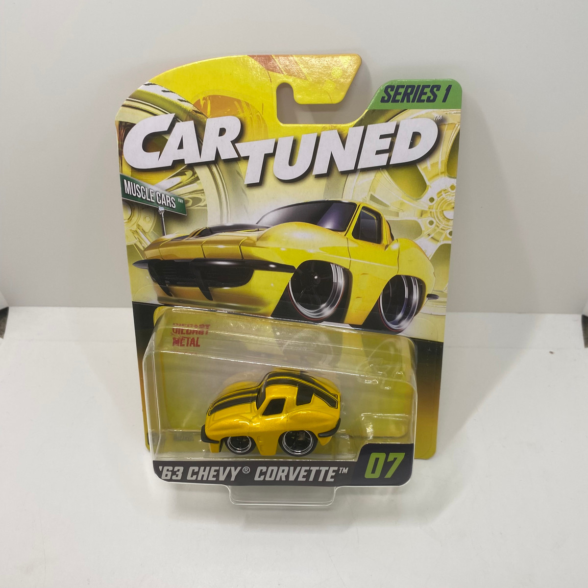 Car Tuned Mainline 63 Chevy Corvette Yellow Version Series 1 