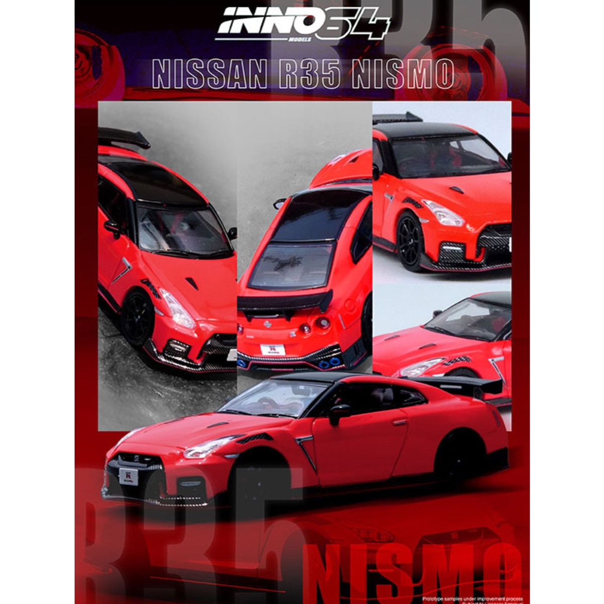 INNO64 1/64 NISSAN GT-R R35 NISMO IN RED