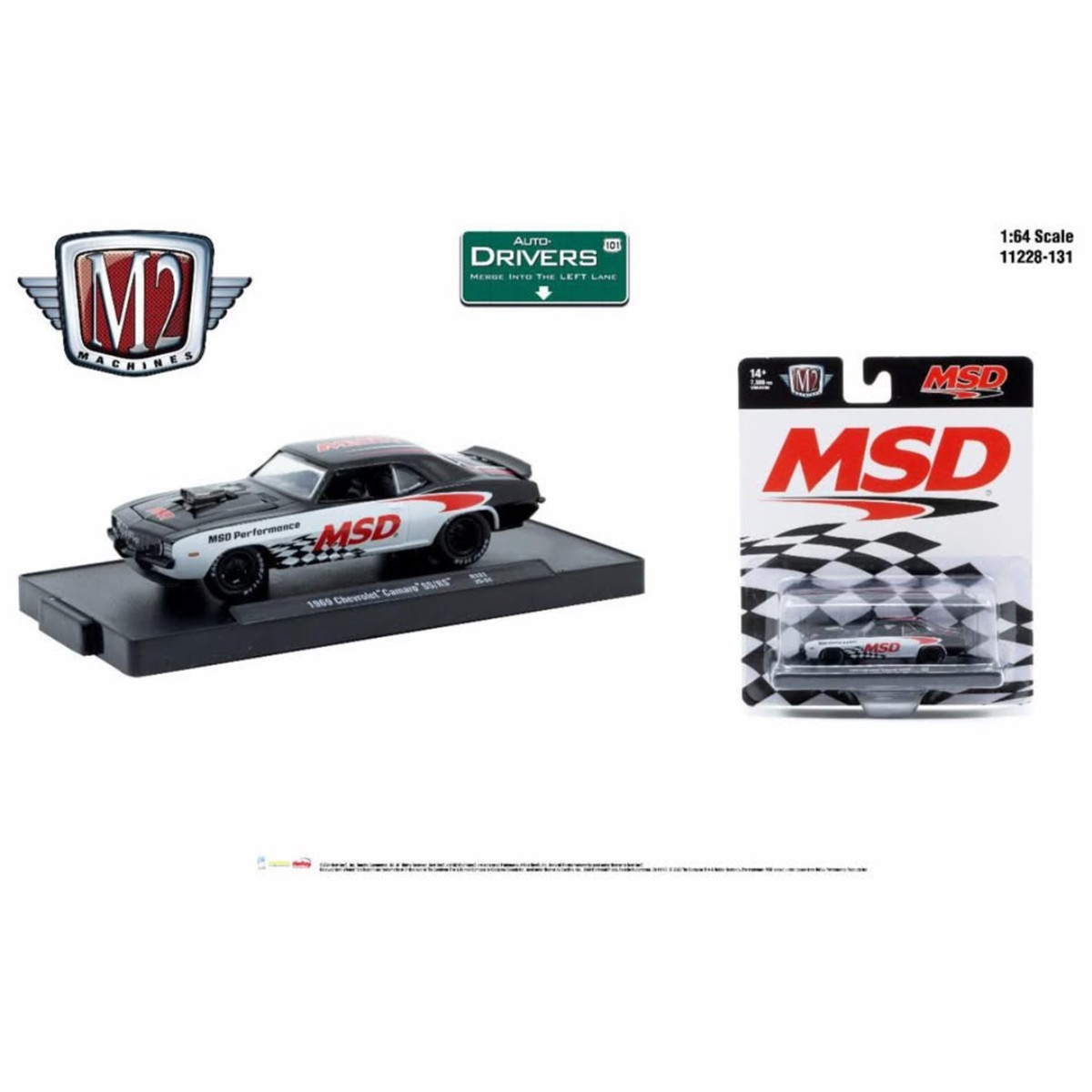 M2 Machines 1:64 Auto Drivers MSD 1969 Chevrolet Camaro SS/RS Release 131 