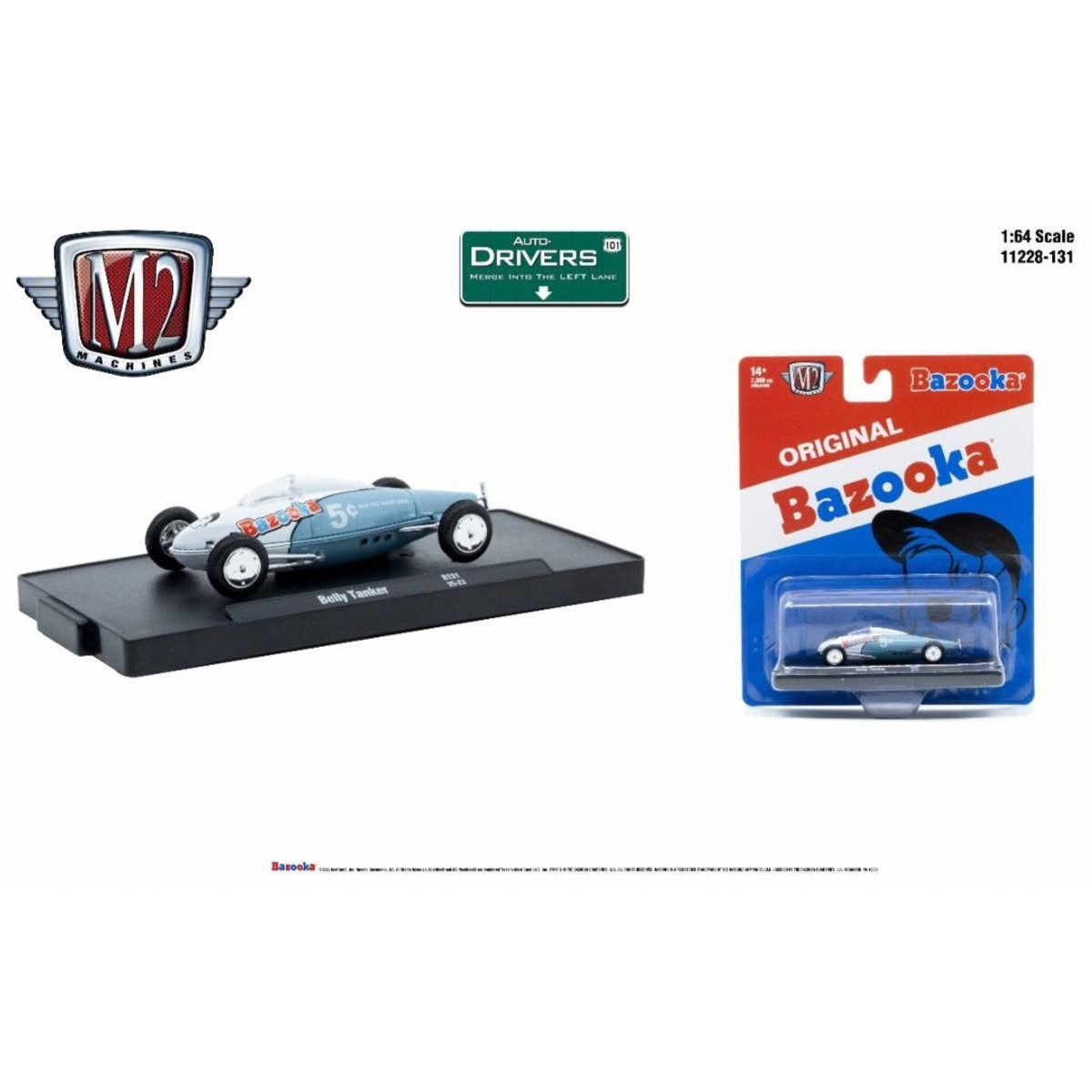 M2 Machines 1:64 Auto Drivers Bazooka Belly Tanker Release 131 